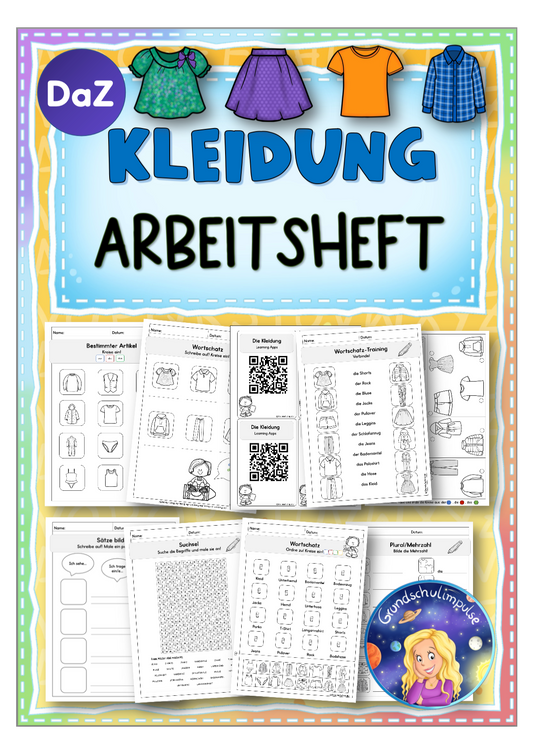 DaZ/DaF: Die Kleidung (Arbeitsheft)
