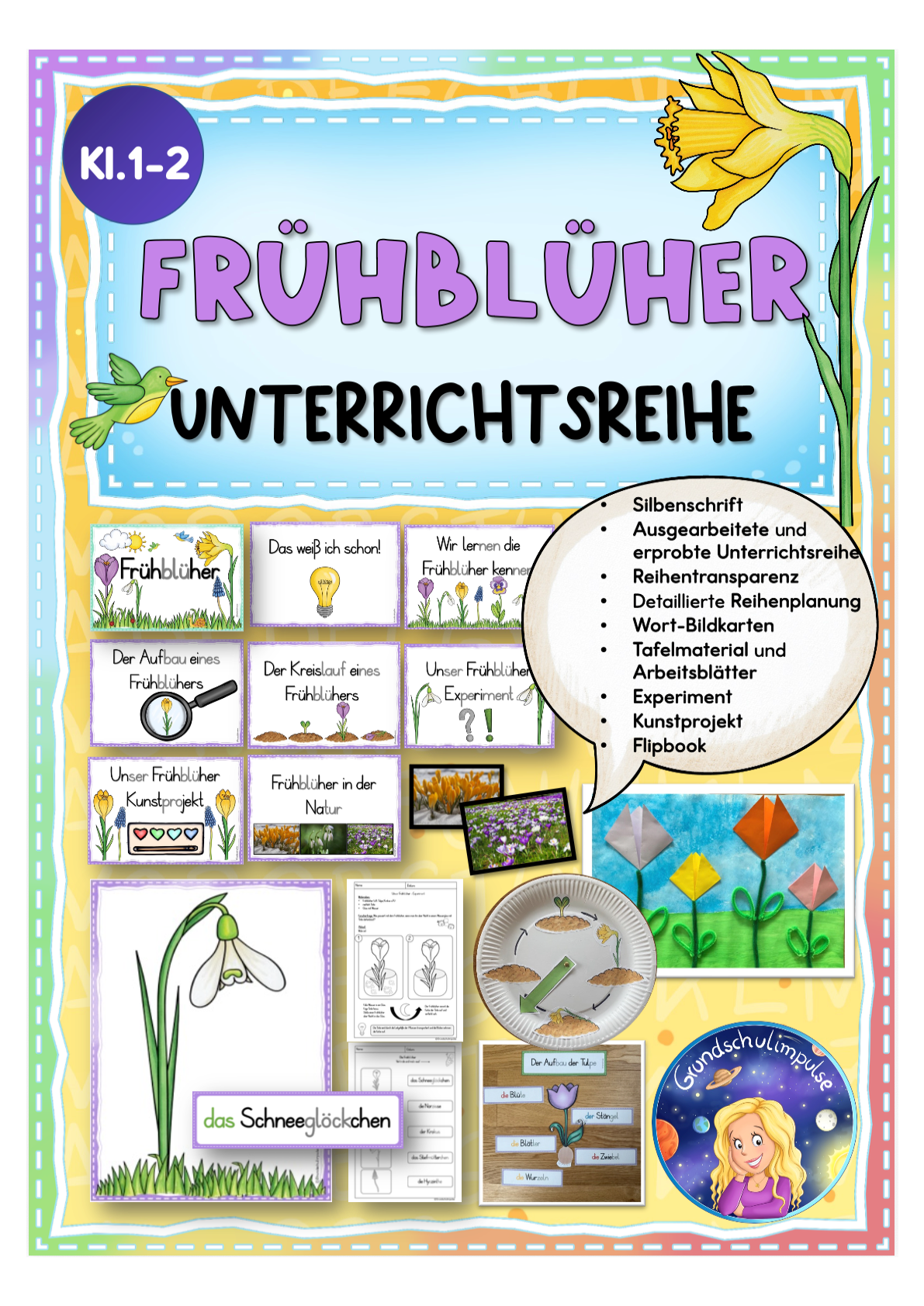 Frühblüher - Unterrichtsreihe (Klasse 1+2)