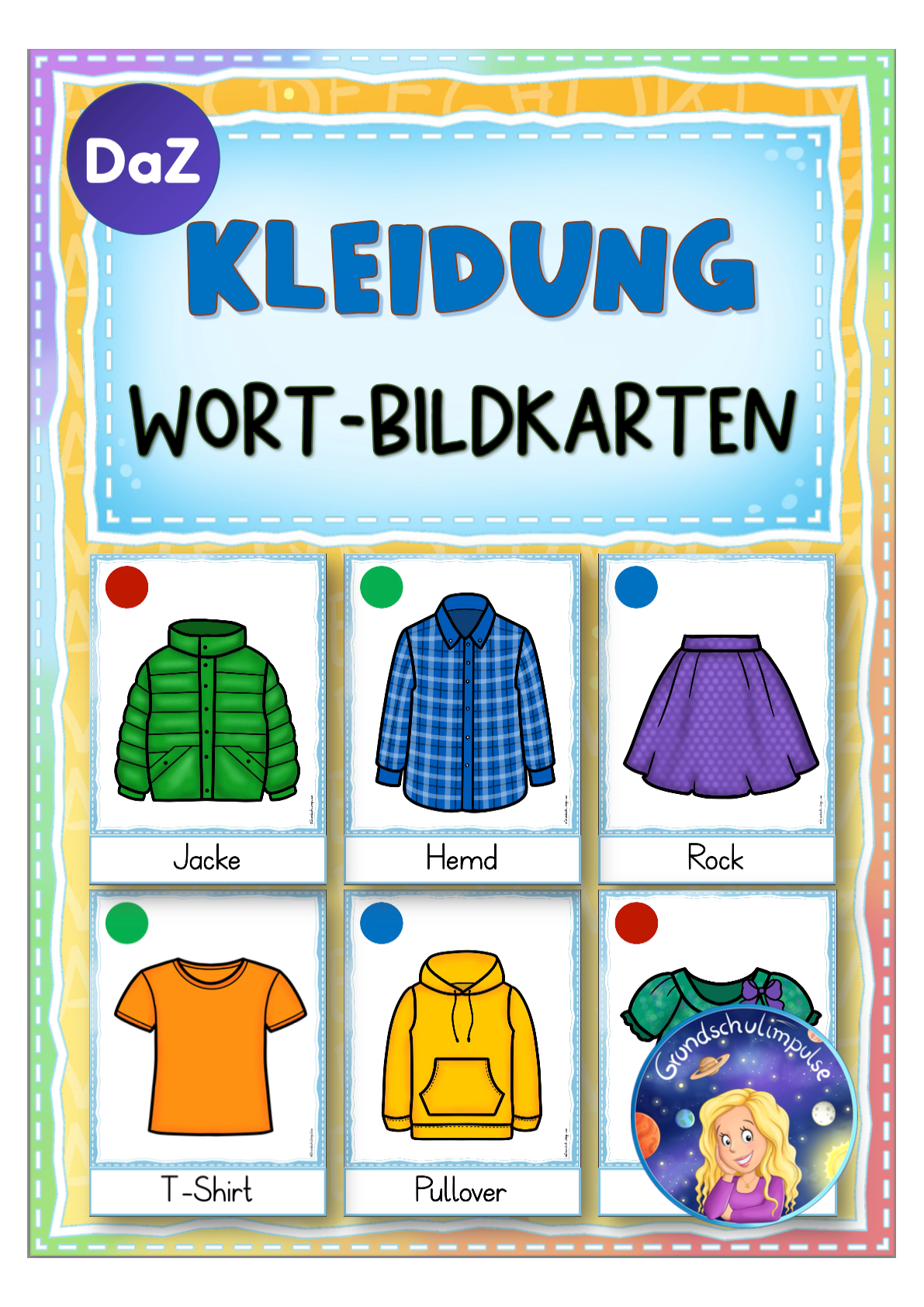 DaZ/DaF: Die Kleidung (Wort-Bildkarten)