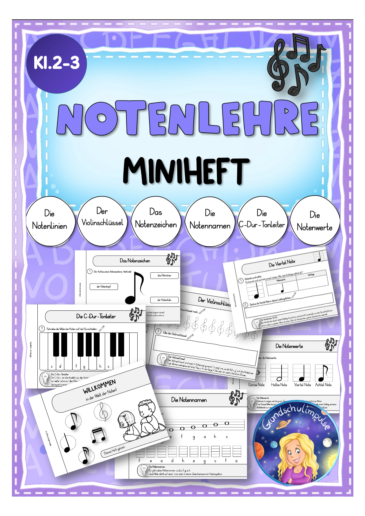 Notenlehre - Miniheft (Klasse 2+3)