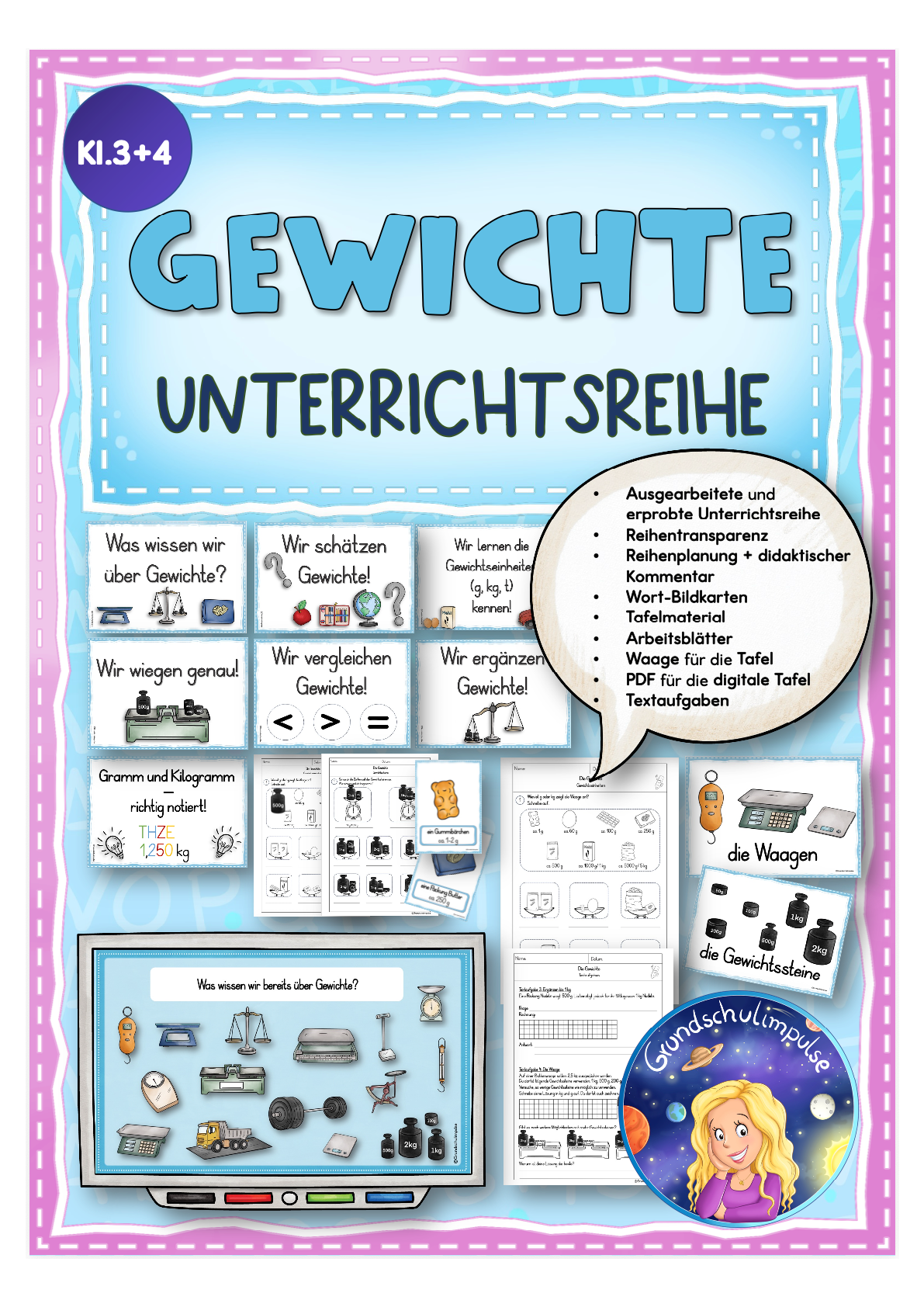 Gewichte - Unterrichtsreihe (Klasse 3+4)