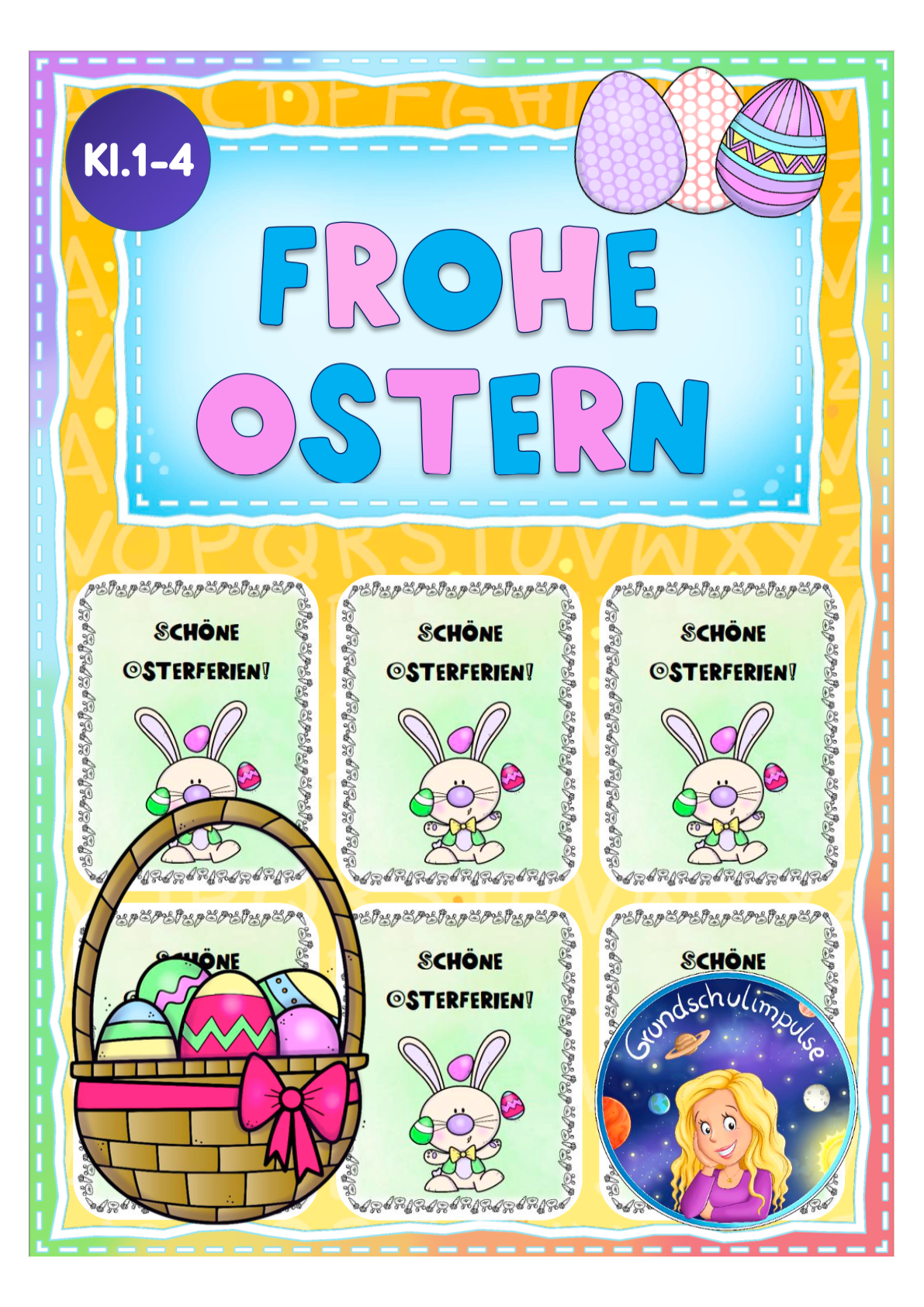 FREEBIE: Grußkarten Osterferien