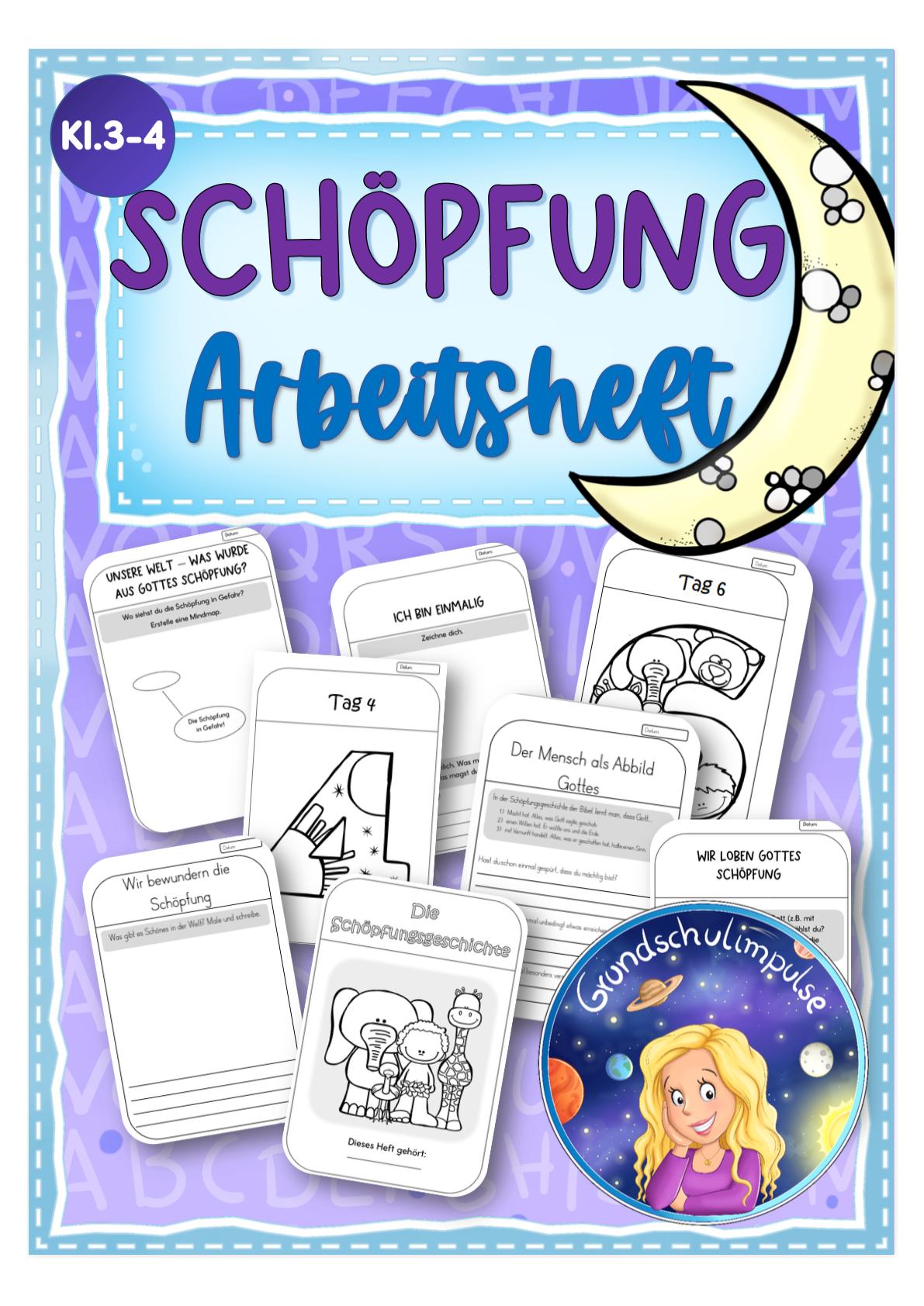 Die Schöpfungsgeschichte - Arbeitsheft Klasse 3-4