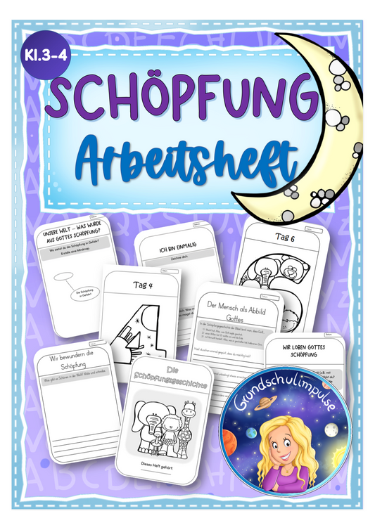 Die Schöpfungsgeschichte - Arbeitsheft Klasse 3-4