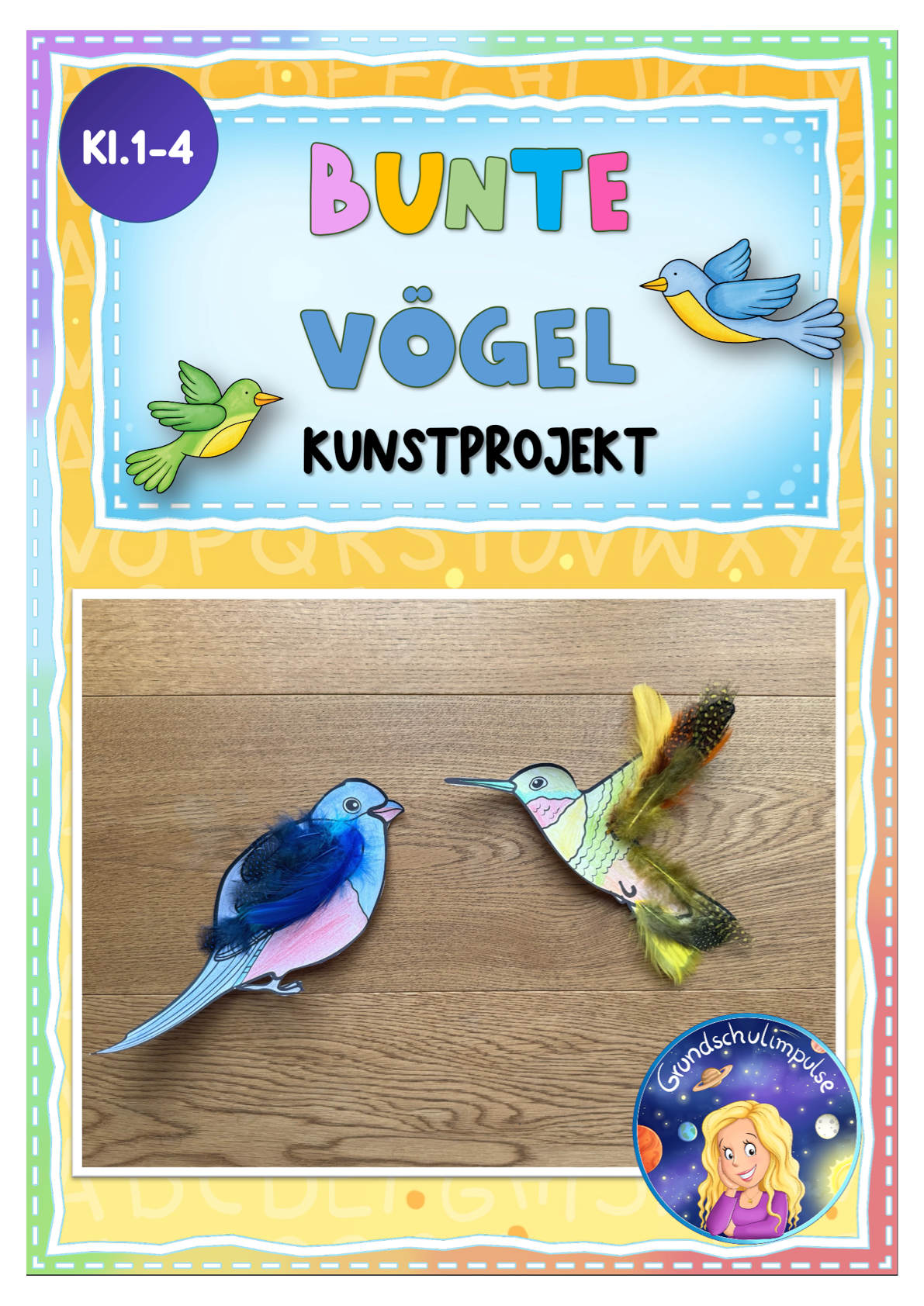 Kunstprojekt: Bunte Vögel (Klasse 1-4)