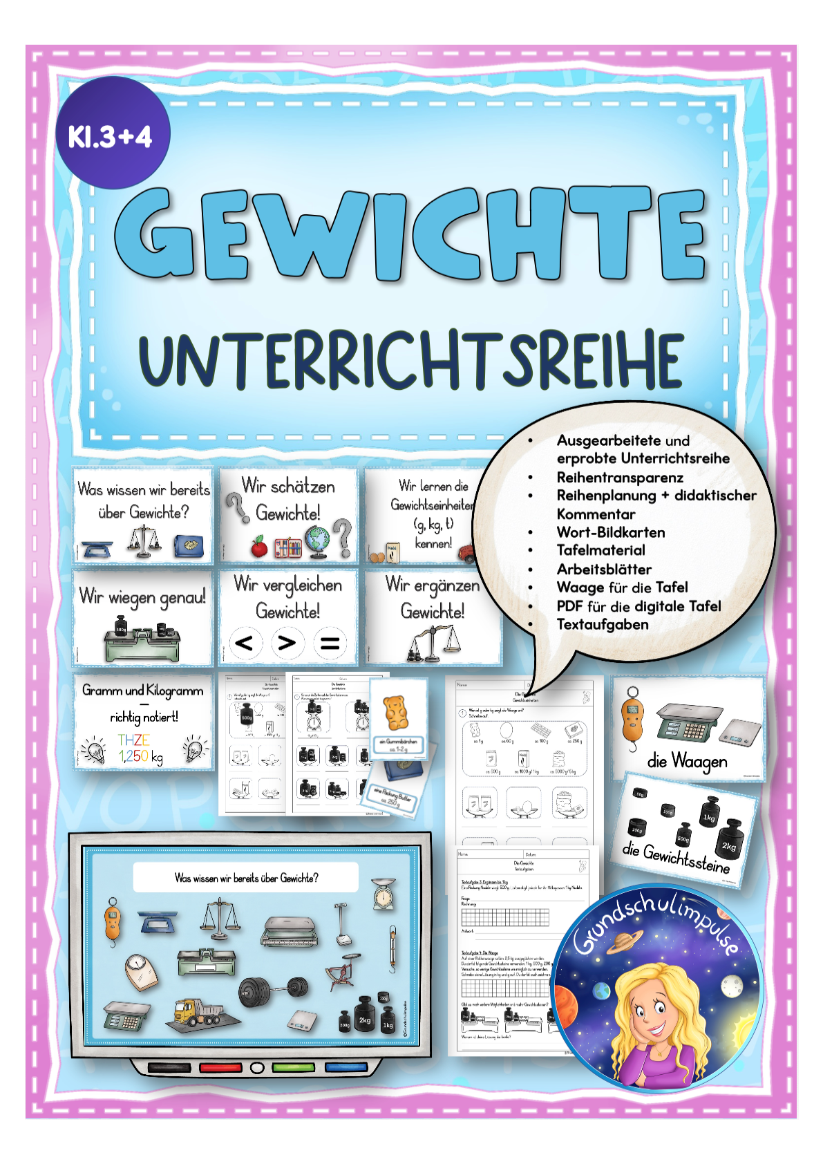 Gewichte - Unterrichtsreihe (Klasse 3+4)