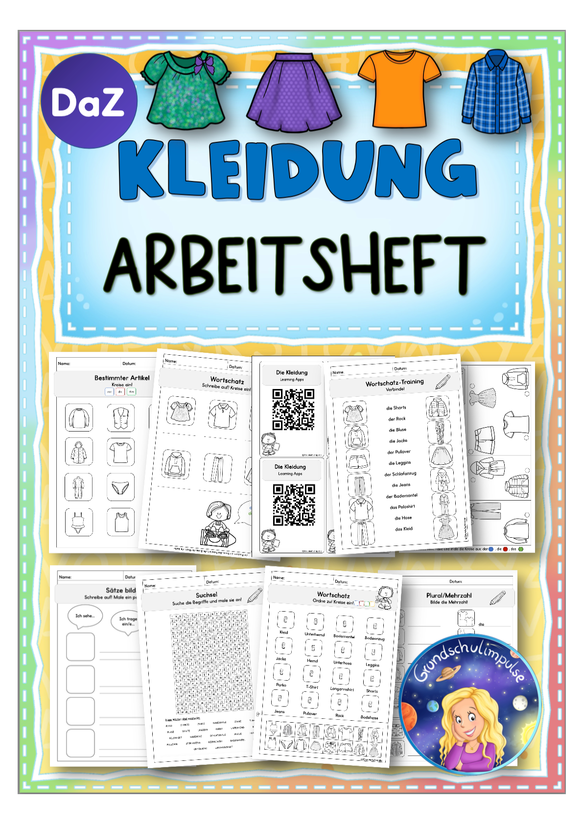 DaZ/DaF: Die Kleidung (Arbeitsheft)