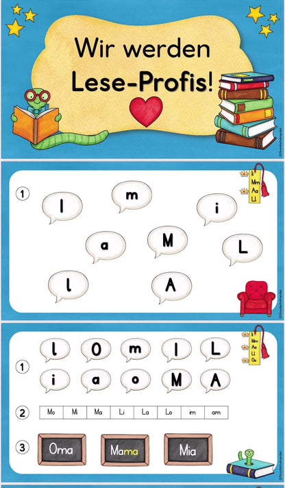Leseübungen Klasse 1 digital