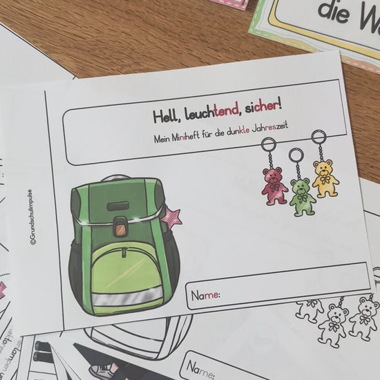 Sichtbarkeit im Dunkeln - Material - Grundschule - Verkehrserziehung