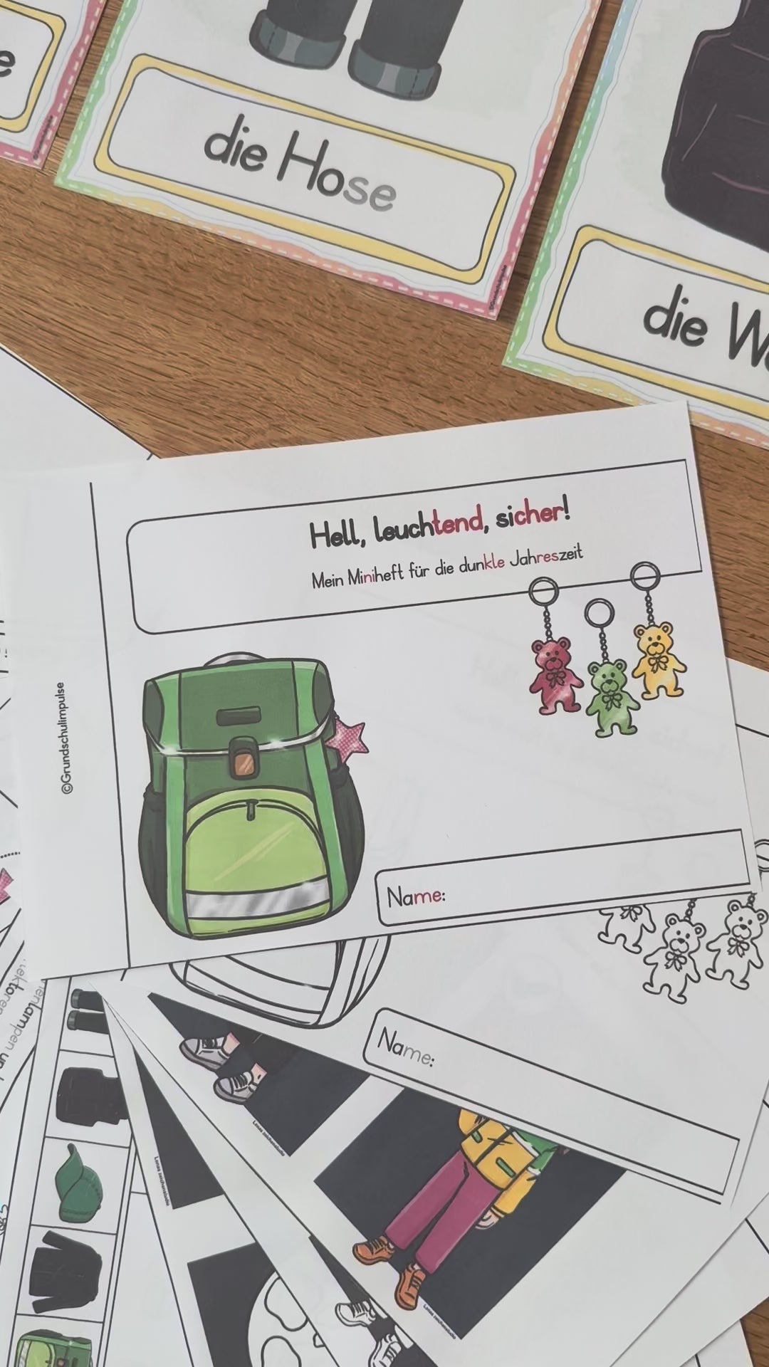 Sichtbarkeit im Dunkeln - Material - Grundschule - Verkehrserziehung