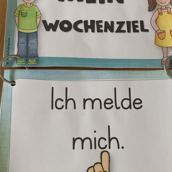 Mein Wochenziel Aushang für die Klasse - Grundschule