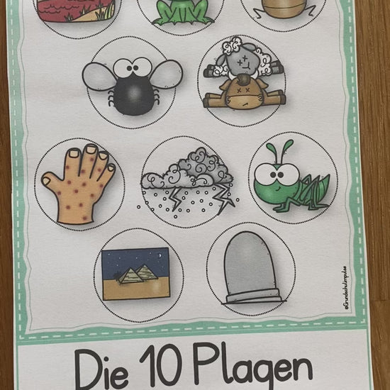 Die 10 Plagen Bildkarten für die Grundschule