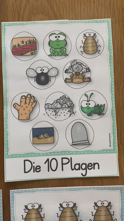 Die 10 Plagen Bildkarten für die Grundschule