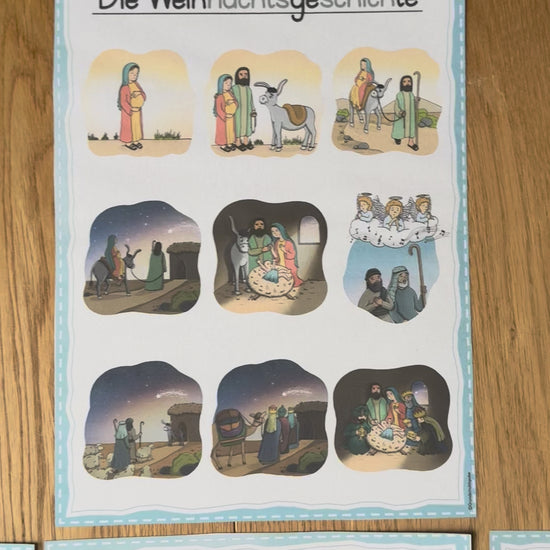 Die Weihnachtsgeschichte - Bildkarten/Tafelmaterial für die Grundschule (Religionsunterricht) - Klasse 1+2