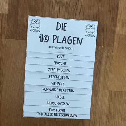 Die 1o Plagen - Mose - Flipbook - Grundschule