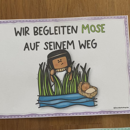 Reihentransparent für die Unterrichtsreihe Mose Grundschule