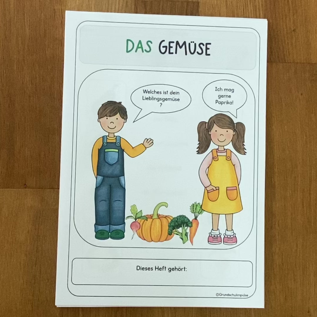 DaZ Gemüse Arbeitsheft für die Grundschule