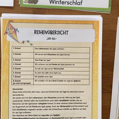 Unterrichtsreihe_Der Igel_Klasse1+2
