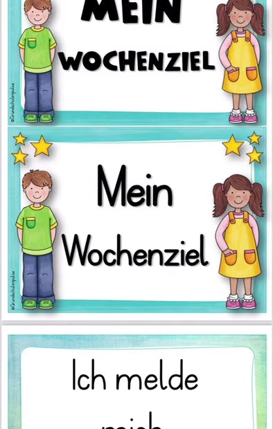 Mein Wochenziel für die Grundschule