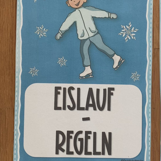 Eislaufen Schlittschuhlaufen Regeln Grundschule