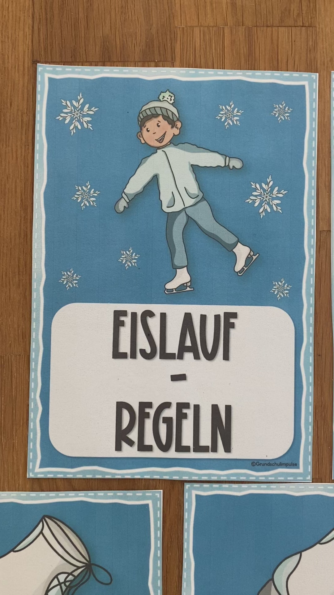Eislaufen Schlittschuhlaufen Regeln Grundschule