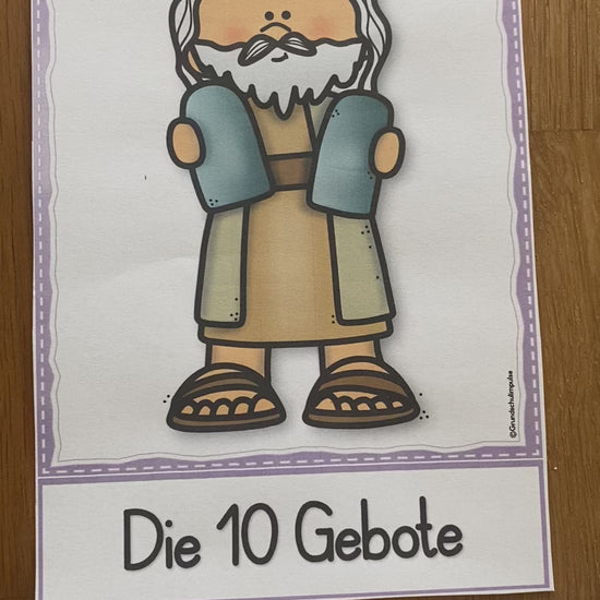 Die 10 Gebote Bildkarten für die Grundschule