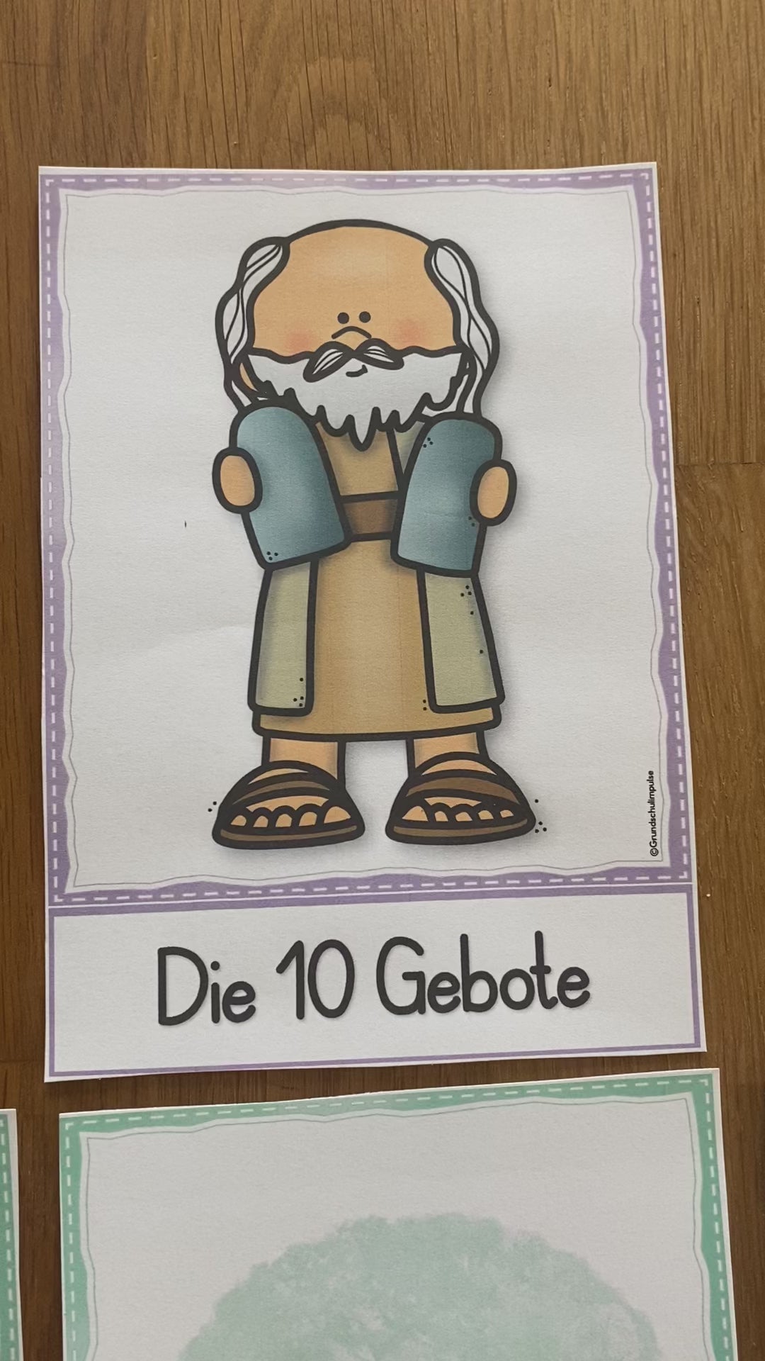 Die 10 Gebote Bildkarten für die Grundschule